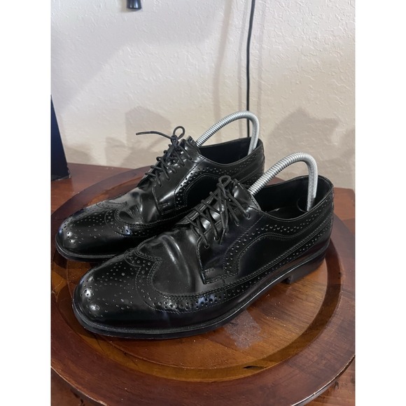 Nunn Bush Black Leather Wingtip Brogue Dress Shoes Men Lace Up Oxford Style 10 M